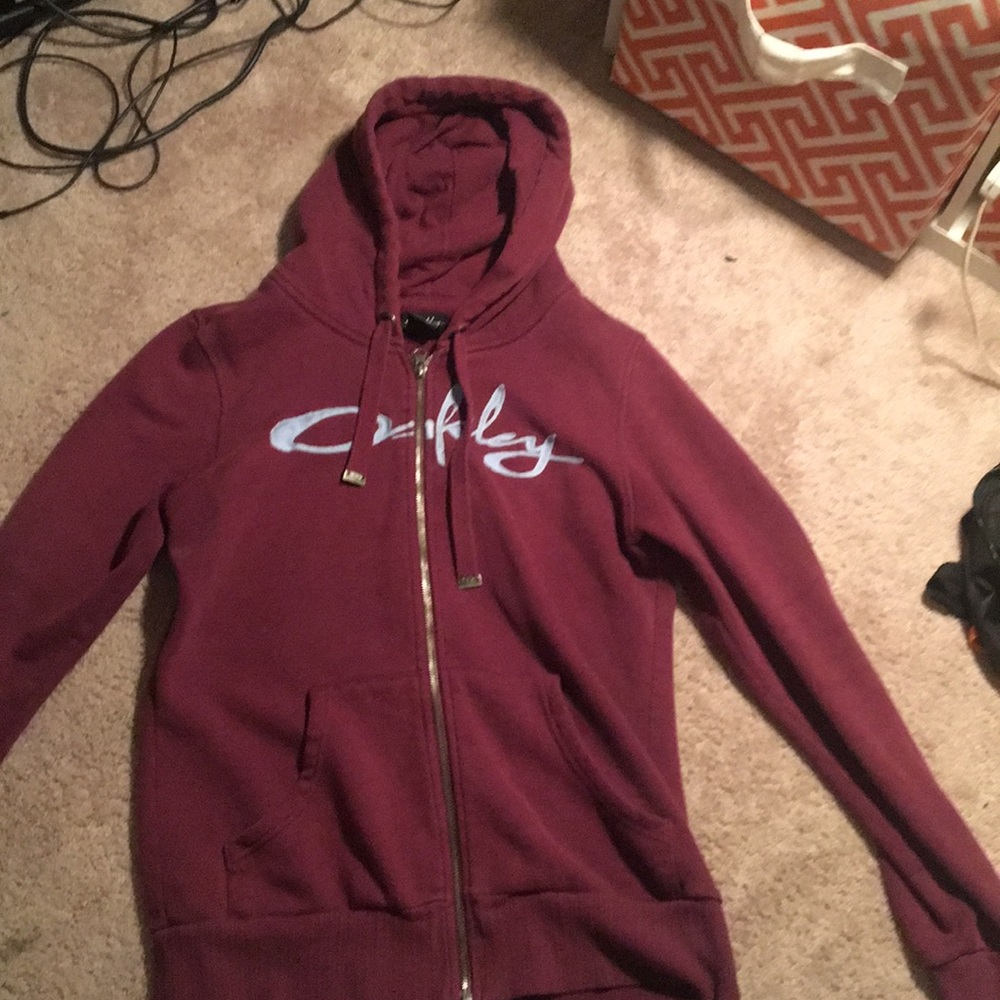 A OAKLEY zip up hoodie